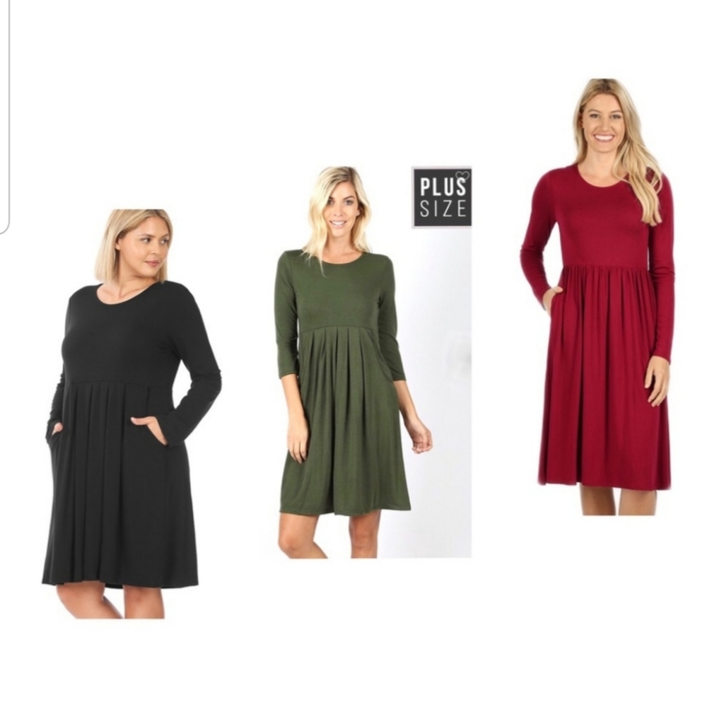 NWOT Zenana Premium knit dress with pockets